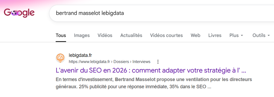 google ITW bertrand masselot LeBigData juin 2026